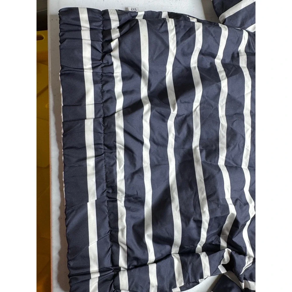 Gap Kids Navy Blue White Striped Windbreaker Hooded Jacket Jersey Lined 3 Years